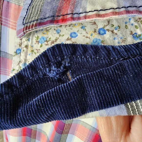 John Lennon for English Laundry Plaid Button Front Shirt Red Blue Size Large - Picture 12 of 14